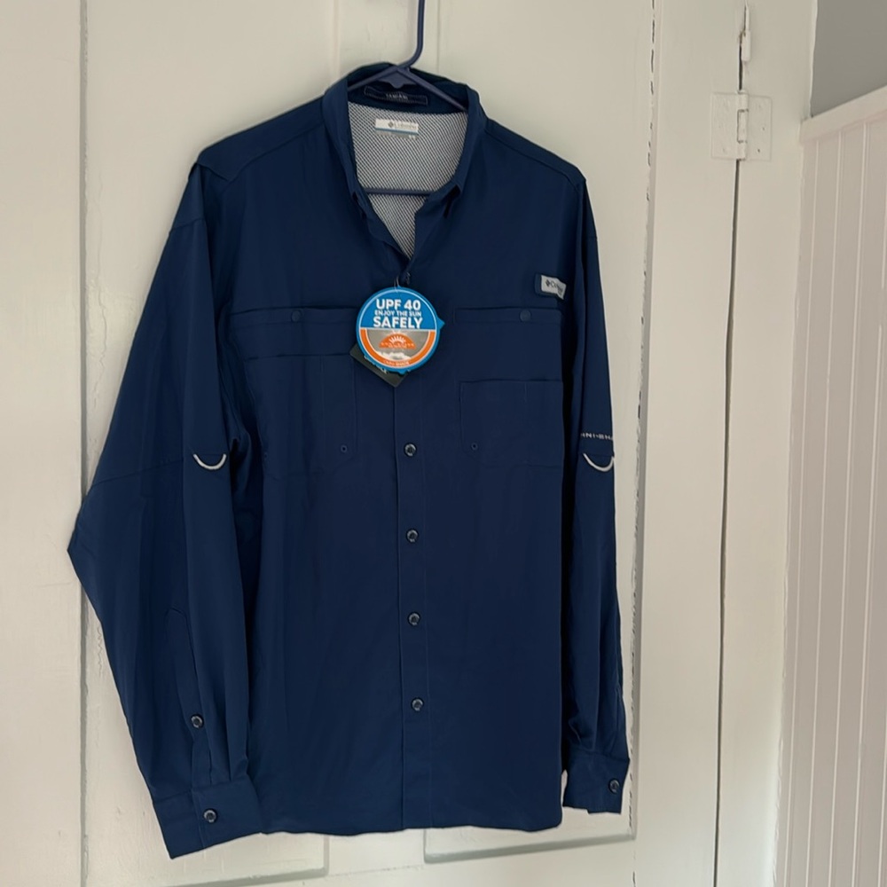 Columbia PFG Omnishade UPF 40 Button Down Shirt